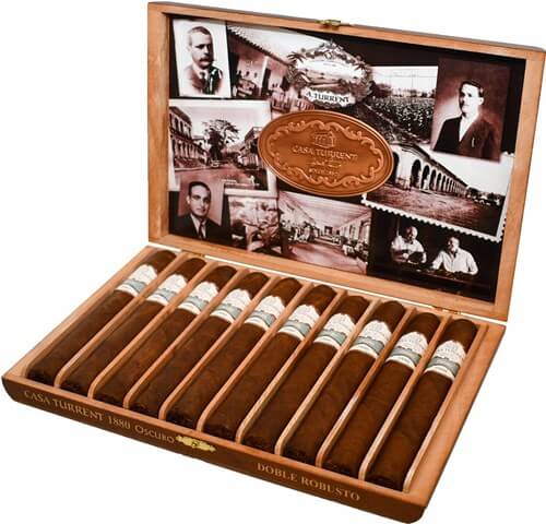 Casa Turrent 1880 Oscuro Double Robusto Box of 10 - 01