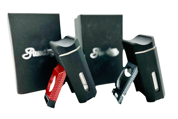 Passatore Superior Cigar Lighter with V Cutter - Red