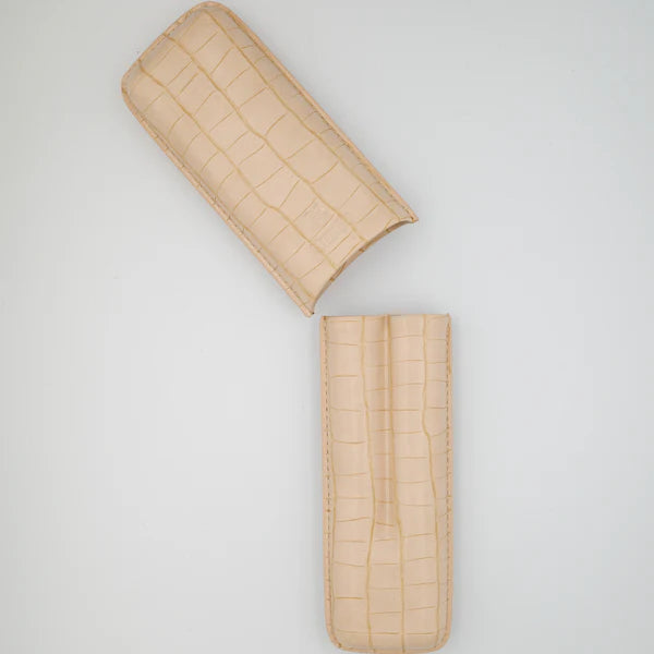 NeoCase Croc Collection 2 Cigar Case - Croc Sand - 02