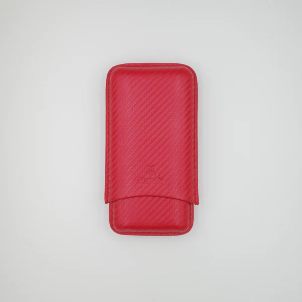 NeoCase Carbon Series 3 Cigar Case - Carbon Crimson