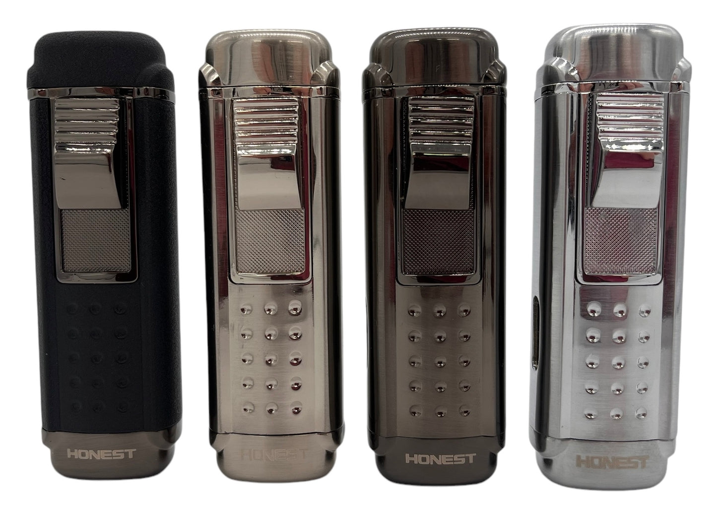 Honest Macbeth Quad Cigar lighter With Punch - Nickel