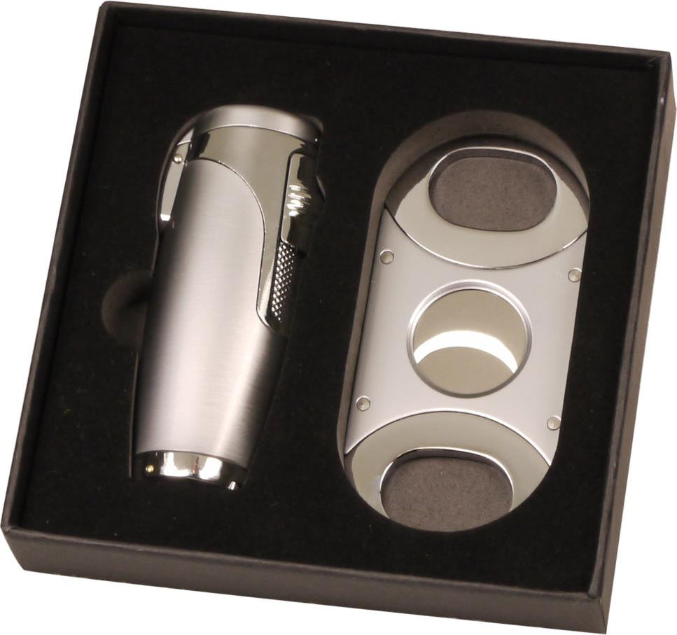 Sky 3 Flame Jet Lighter & Cutter Gift Set