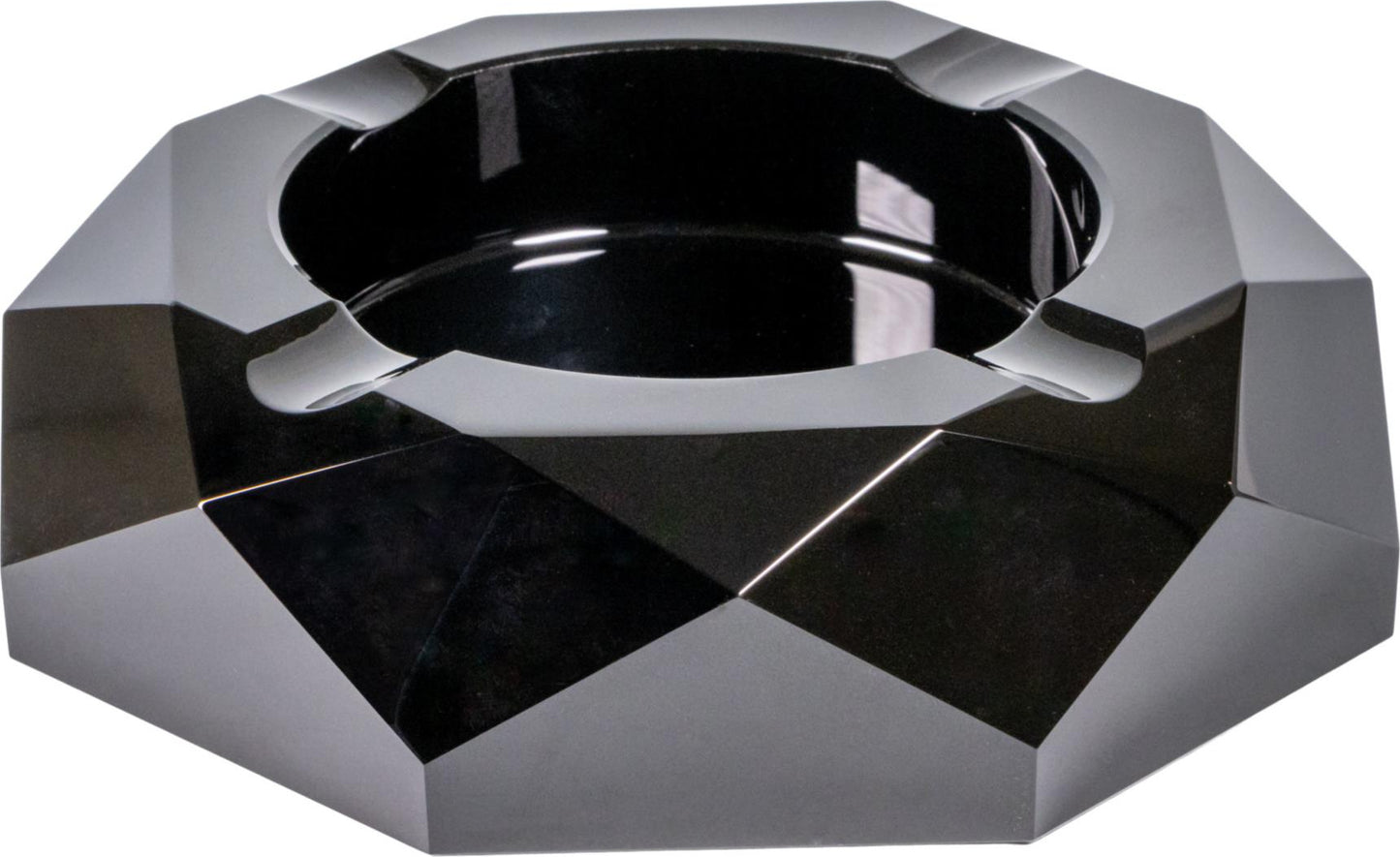 Black Crystal Octagonal Cigar Ashtray