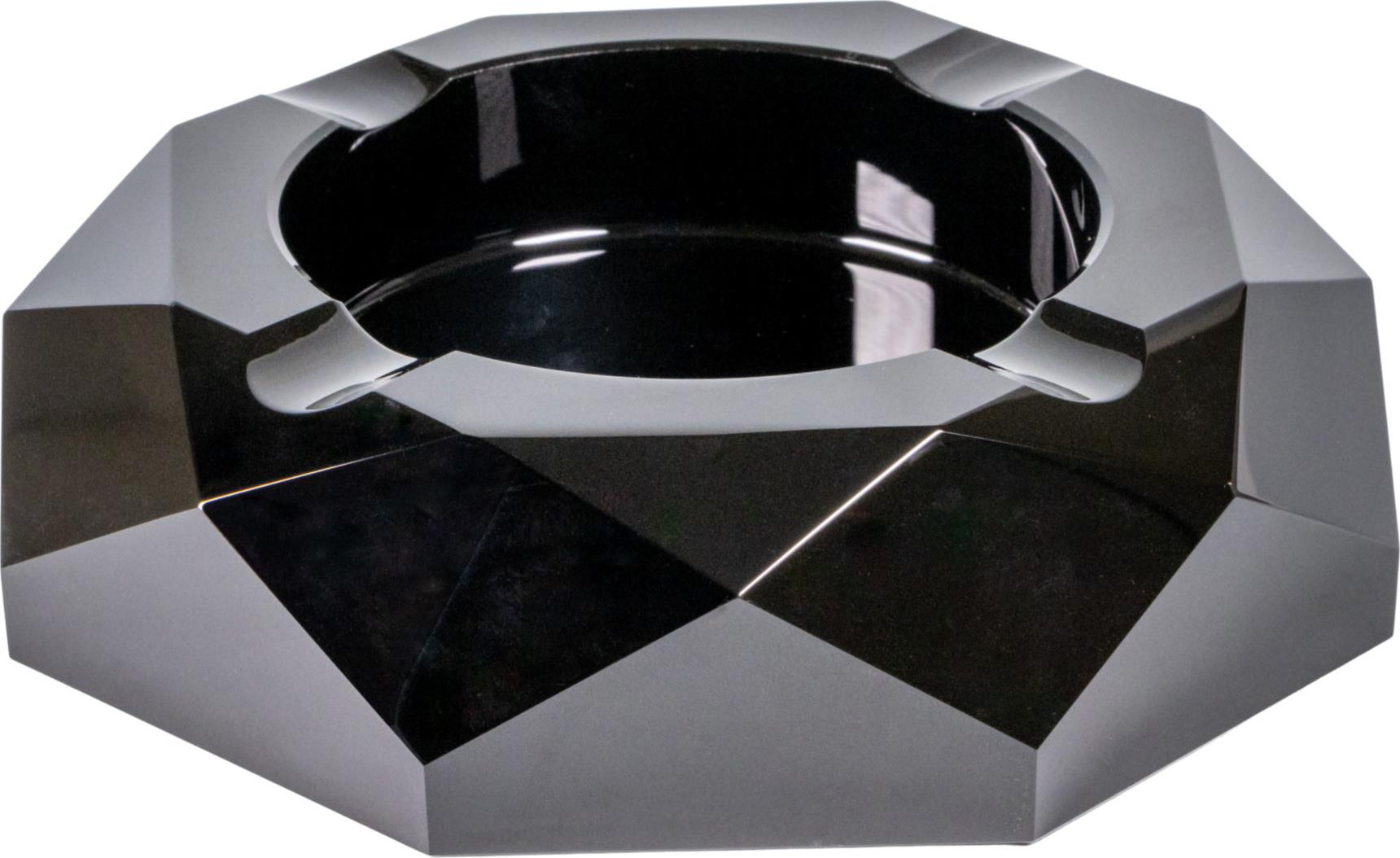 Black Crystal Octagonal Cigar Ashtray