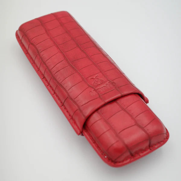 NeoCase Croc Collection 2 Cigar Case - Croc Bordeaux - 02