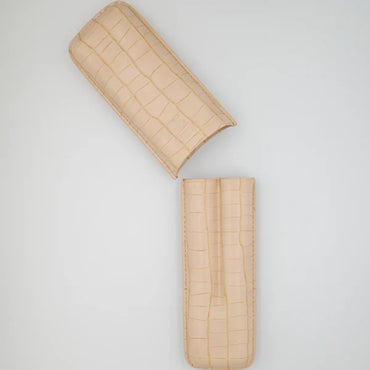 NeoCase Croc Collection 2 Cigar Case - Croc Sand - 02