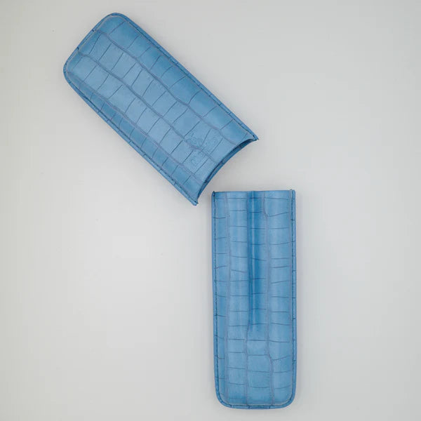 NeoCase Croc Collection 2 Cigar Case - Croc Riviera Blue - 02