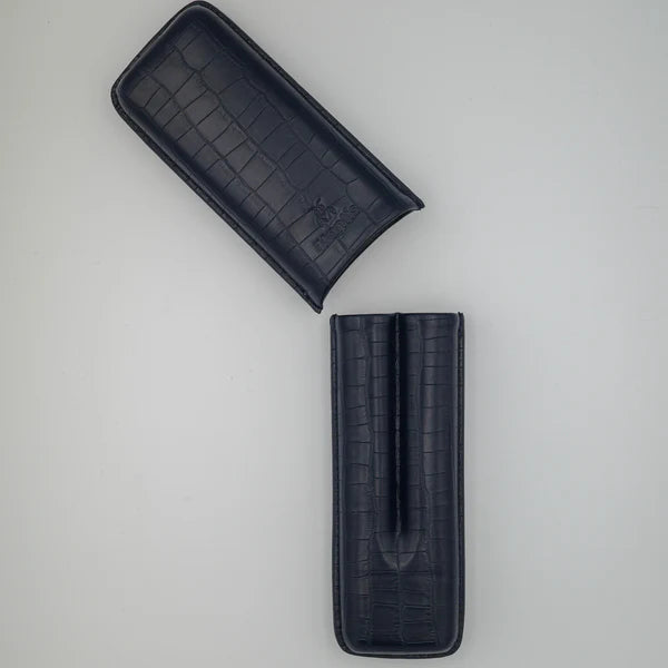 NeoCase Croc Collection 2 Cigar Case - Croc Navy - 02