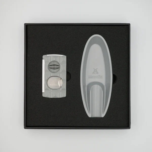 Gift Set Ashtray and Cutter - Cool Grey
