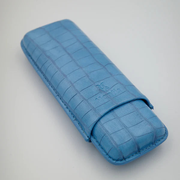 NeoCase Croc Collection 2 Cigar Case - Croc Riviera Blue - 01