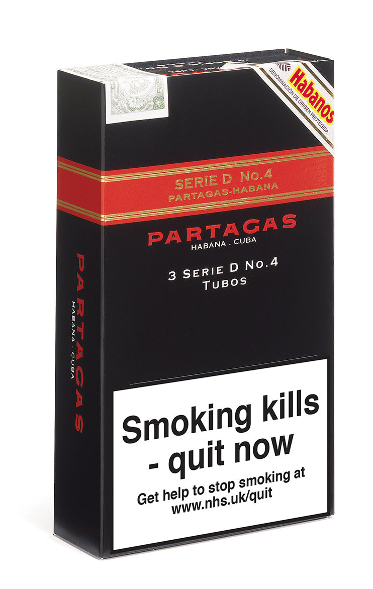 Partagas Serie D No.4 Tubos Pack of 3