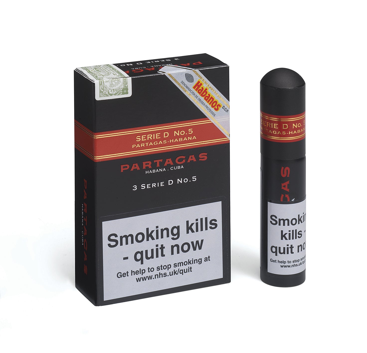 Partagas Serie D No. 5 Tubos Pack of 3