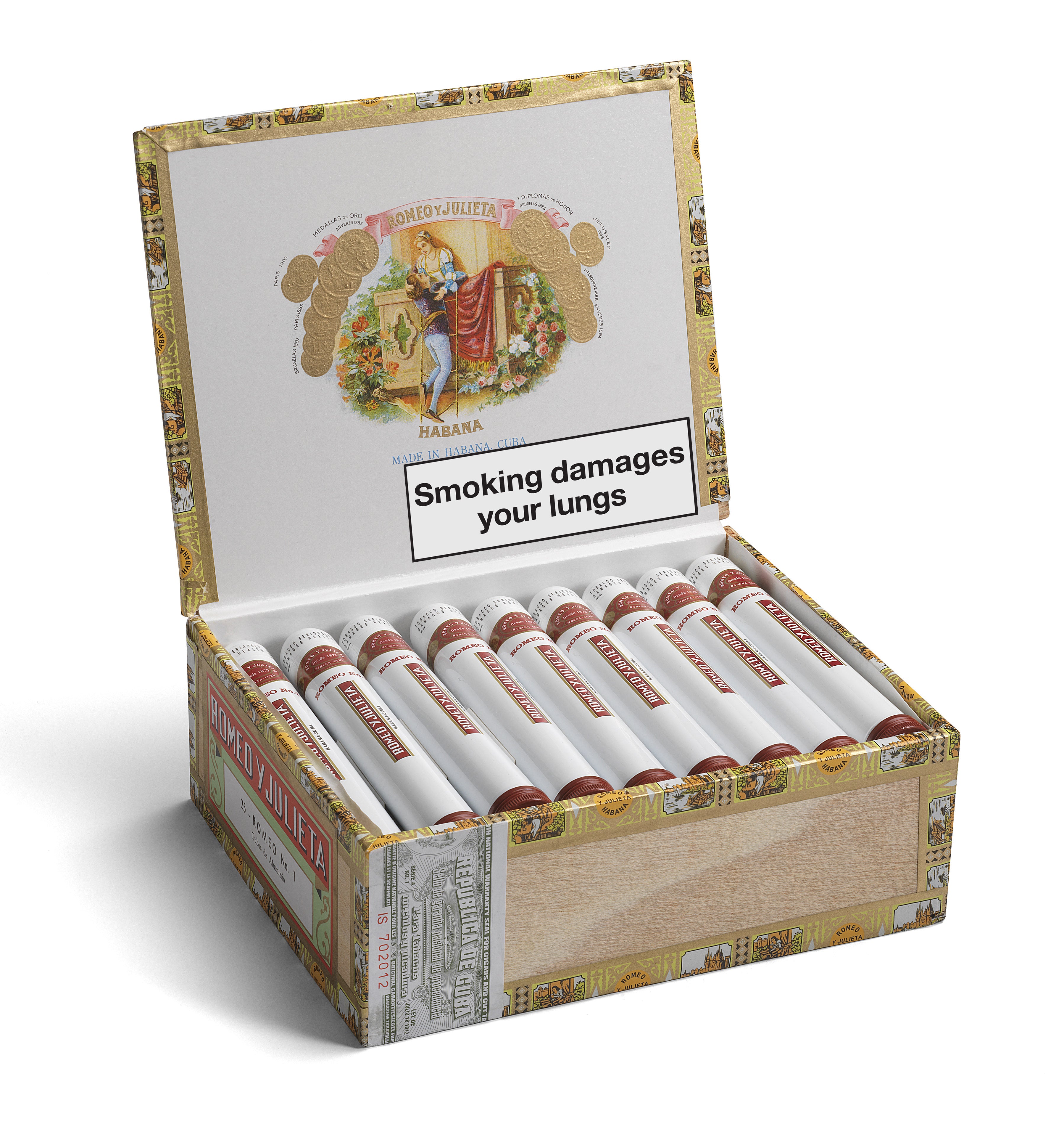 Romeo y Julieta No. 1 Tubos Box of 25
