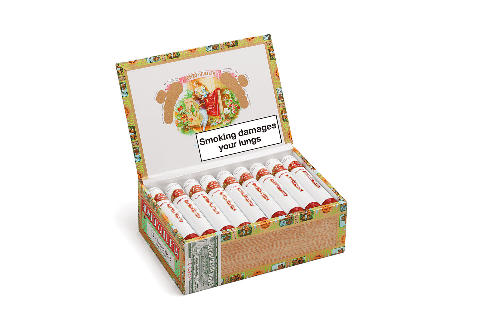 Romeo y Julieta No. 3 Tubos Box of 25