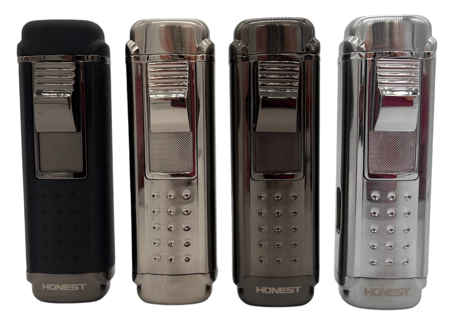 Honest Macbeth Quad Cigar lighter With Punch - Nickel