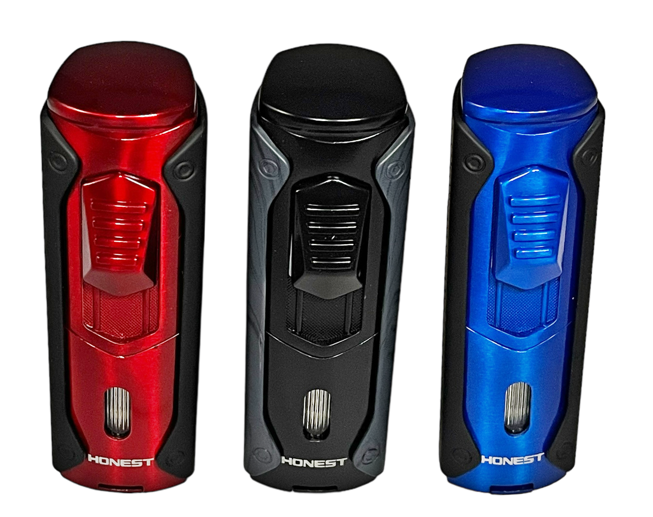 Honest Othello Quad Cigar Lighter with Punch - Red