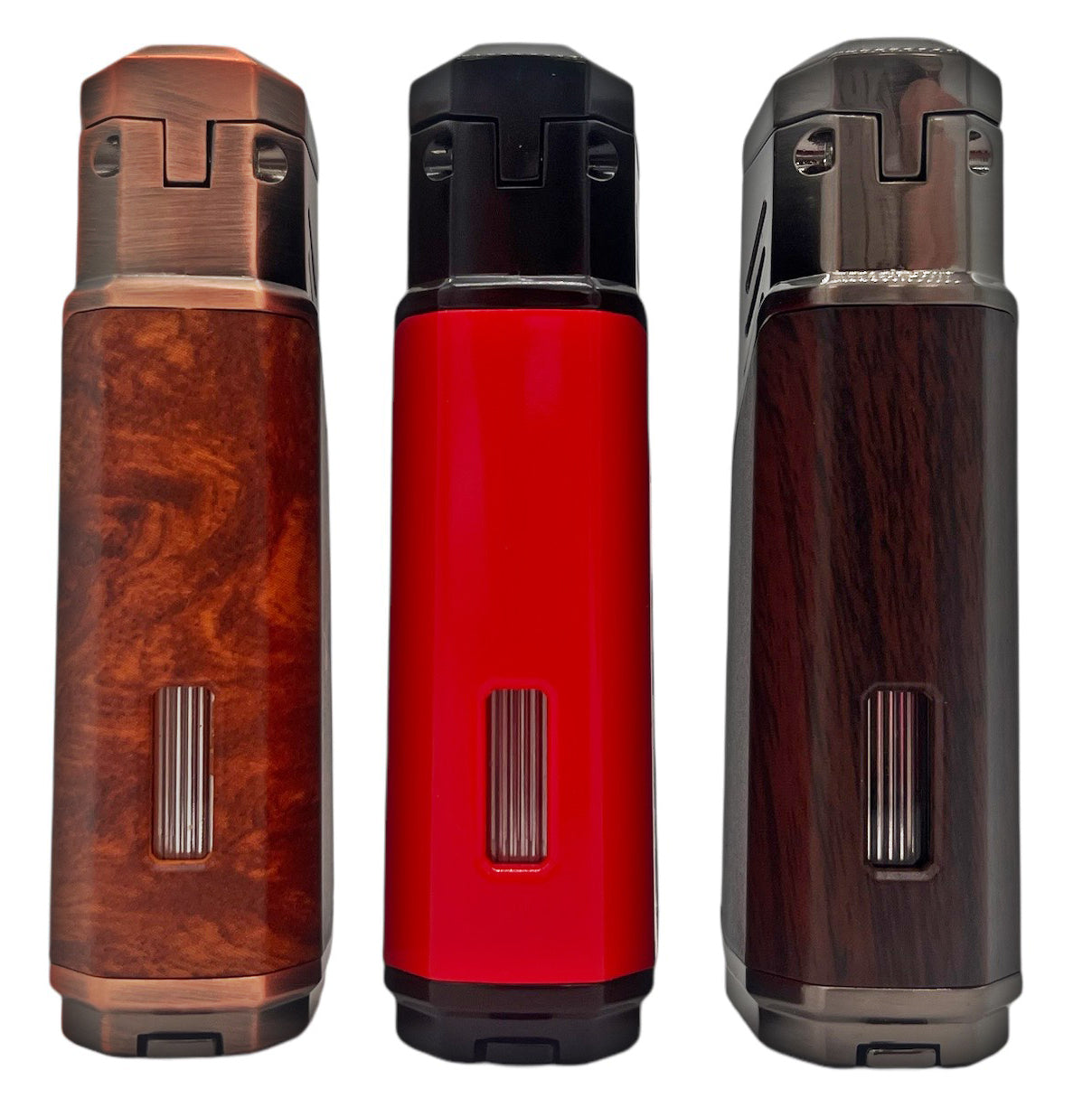 Honest Yorick Triple Jet flame lighter with punch - Gunmetal